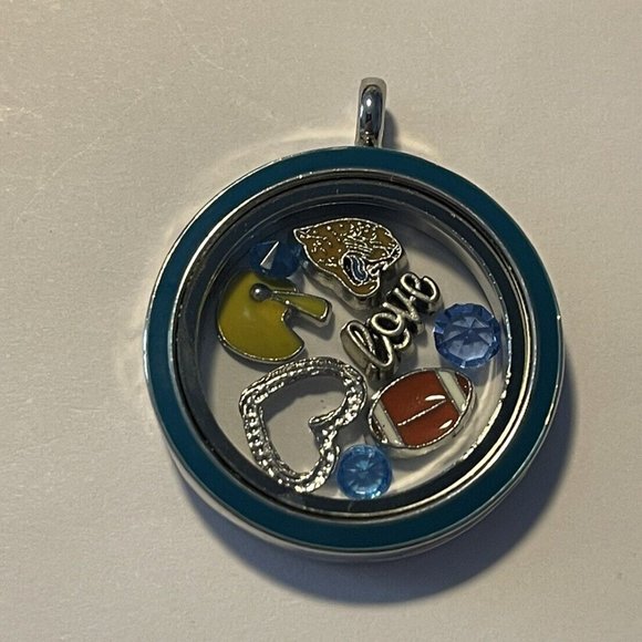 Jacksonville Jaguars NFL Memory Charm Locket w/ 22 IN chain NEW - Picture 3 of 5